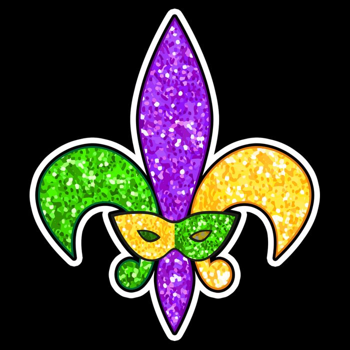 Festive Mardi Gras Fleur De Lis And Party Mask Cooling Performance Crew T-Shirt