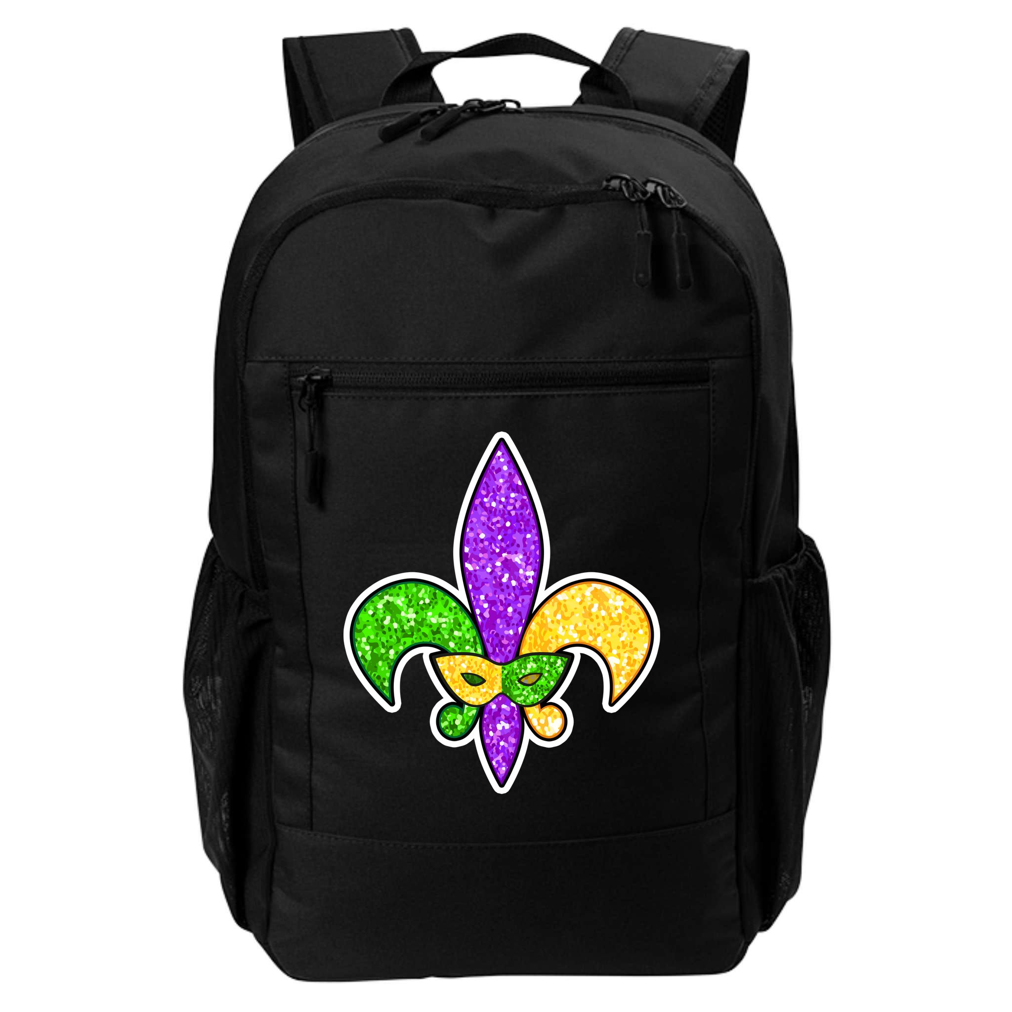 Festive Mardi Gras Fleur De Lis And Party Mask Backpack