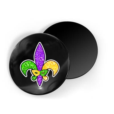 Festive Mardi Gras Fleur De Lis And Party Mask Magnet