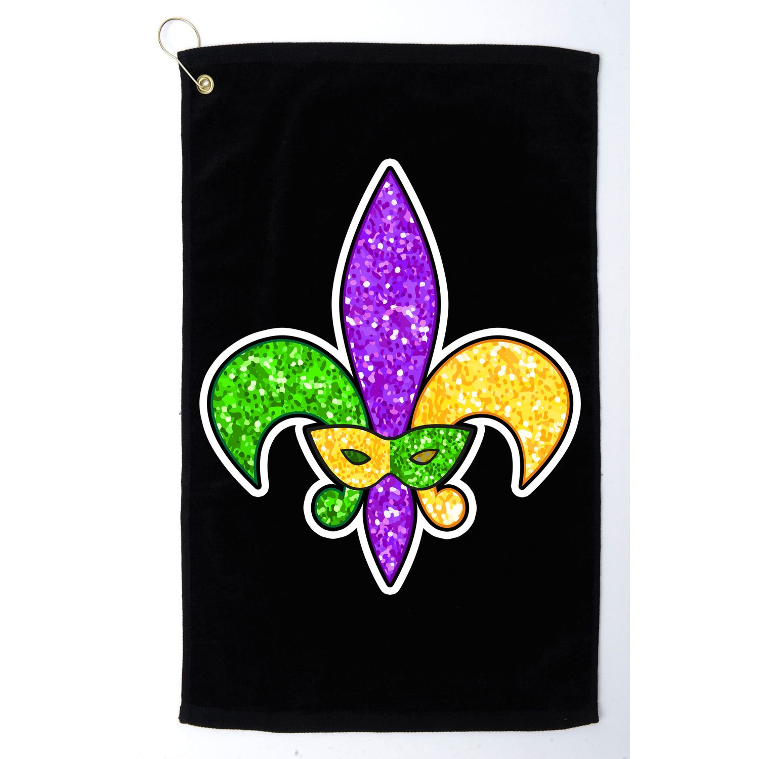 Festive Mardi Gras Fleur De Lis And Party Mask Golf Towel
