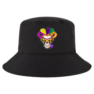 Festive Mardi Gras Skull  Cool Comfort Performance Bucket Hat