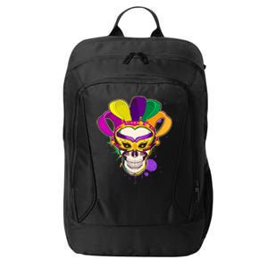 Festive Mardi Gras Skull  City Backpack