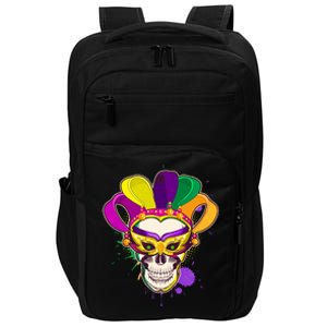 Festive Mardi Gras Skull  Impact Tech Backpack