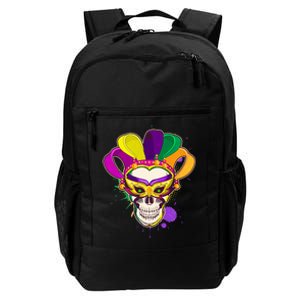 Festive Mardi Gras Skull  Daily Commute Backpack