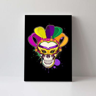 Festive Mardi Gras Skull  Canvas