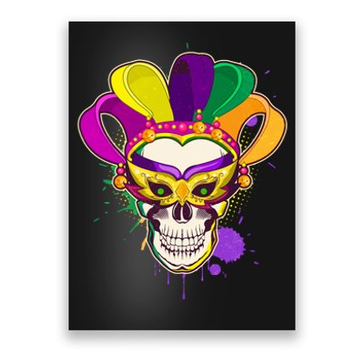 Festive Mardi Gras Skull  Poster