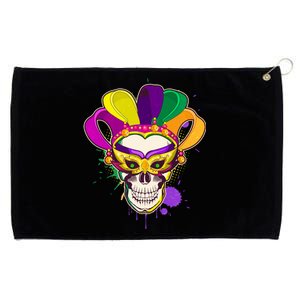 Festive Mardi Gras Skull  Grommeted Golf Towel