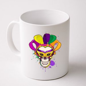 Festive Mardi Gras Skull  Coffee Mug