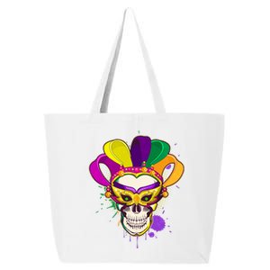 Festive Mardi Gras Skull  25L Jumbo Tote