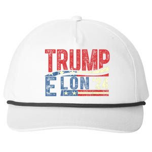 Funny Elon & Trump Vance For President 2024 Snapback Five-Panel Rope Hat