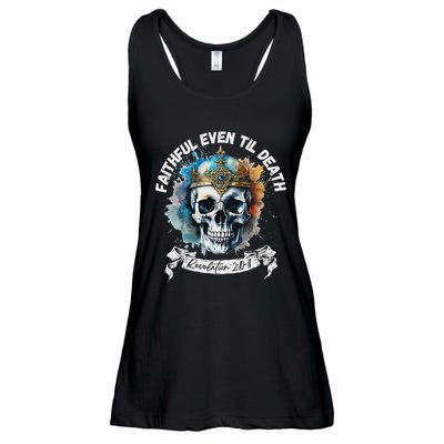 Faithful Even To Death – Revelation 210 11 Skull Ladies Essential Flowy Tank