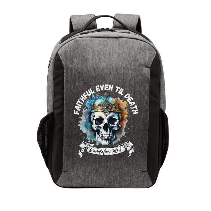 Faithful Even To Death – Revelation 210 11 Skull Vector Backpack