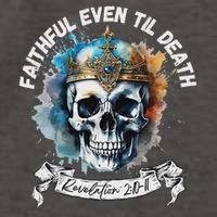 Faithful Even To Death – Revelation 210 11 Skull Vector Backpack