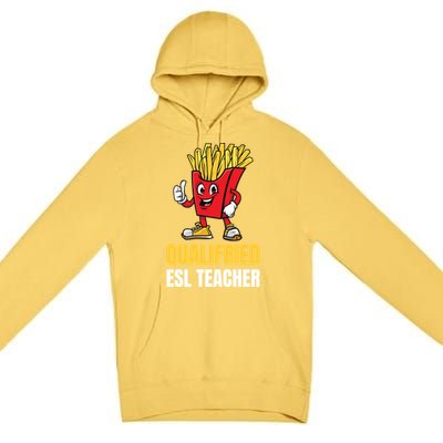 Funny Esl Teacher Pun Gift Premium Pullover Hoodie