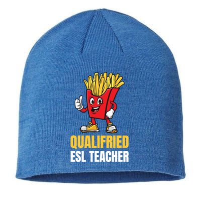 Funny Esl Teacher Pun Gift Sustainable Beanie