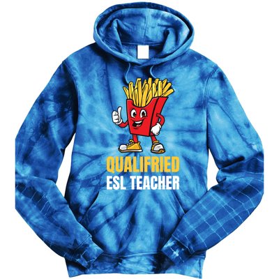 Funny Esl Teacher Pun Gift Tie Dye Hoodie