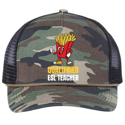 Funny Esl Teacher Pun Gift Retro Rope Trucker Hat Cap