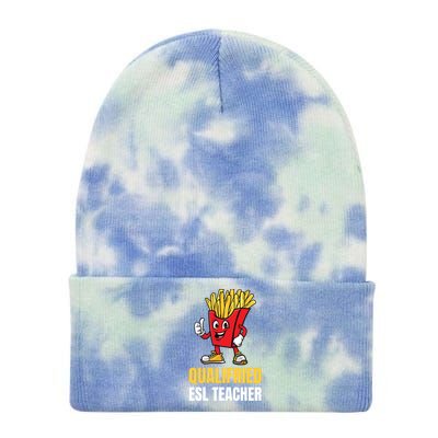 Funny Esl Teacher Pun Gift Tie Dye 12in Knit Beanie