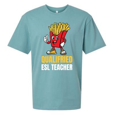 Funny Esl Teacher Pun Gift Sueded Cloud Jersey T-Shirt