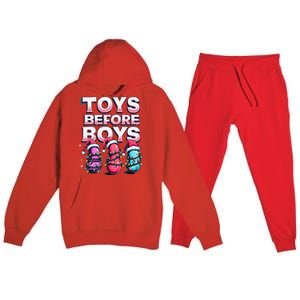 Funny Embarrassing Toys Before Fun Humour Premium Hooded Sweatsuit Set