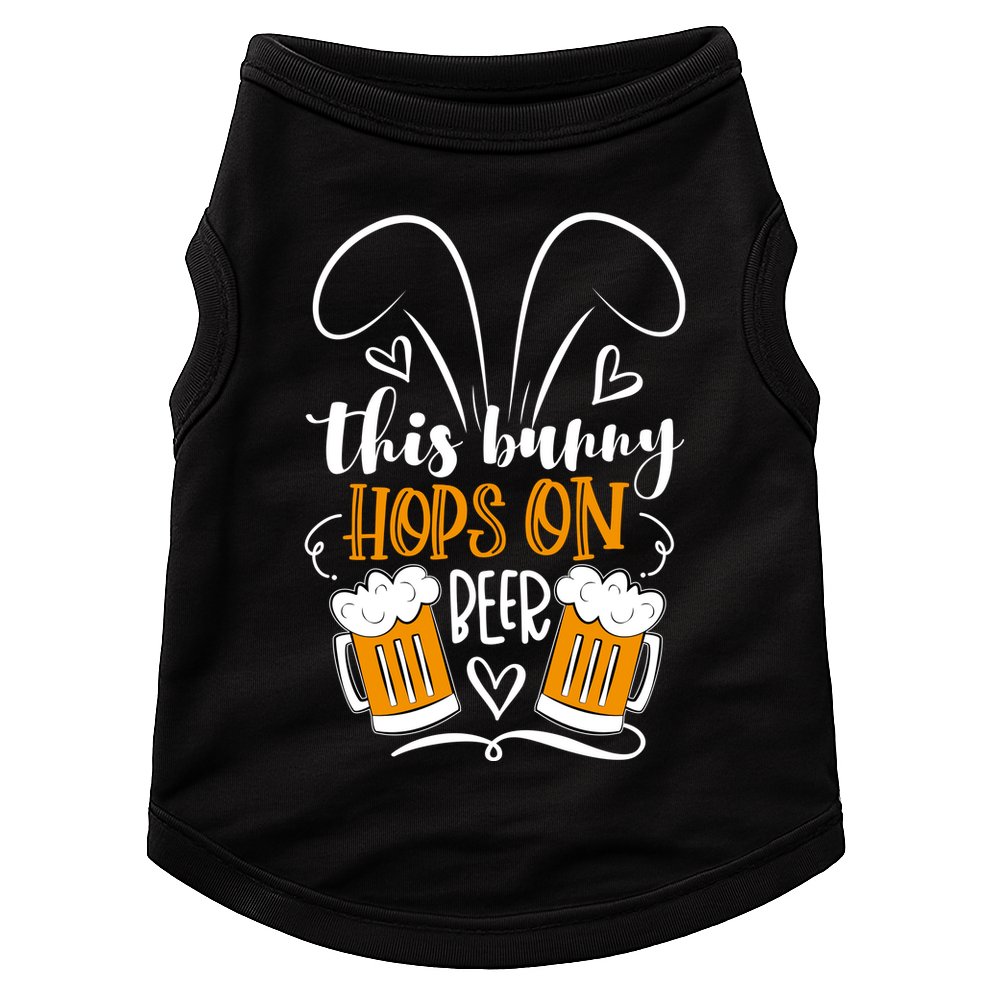 Funny Easter This Bunny Hops On Beer Doggie Tank