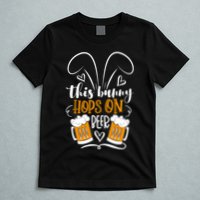 Funny Easter This Bunny Hops On Beer T-Shirt