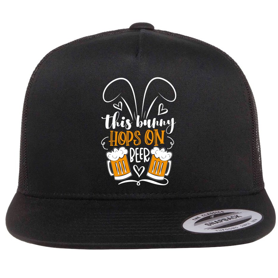 Funny Easter This Bunny Hops On Beer Flat Bill Trucker Hat