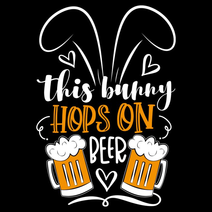 Funny Easter This Bunny Hops On Beer 16 in Basic Backpack