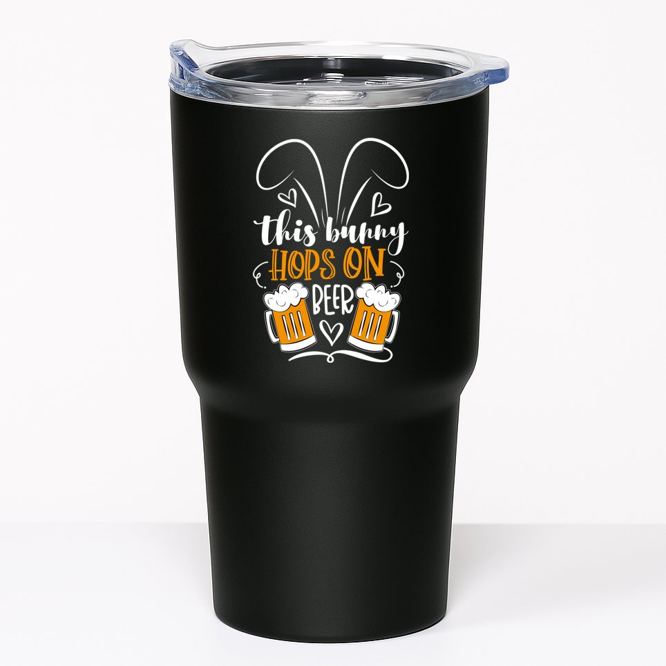 Funny Easter This Bunny Hops On Beer Tumbler
