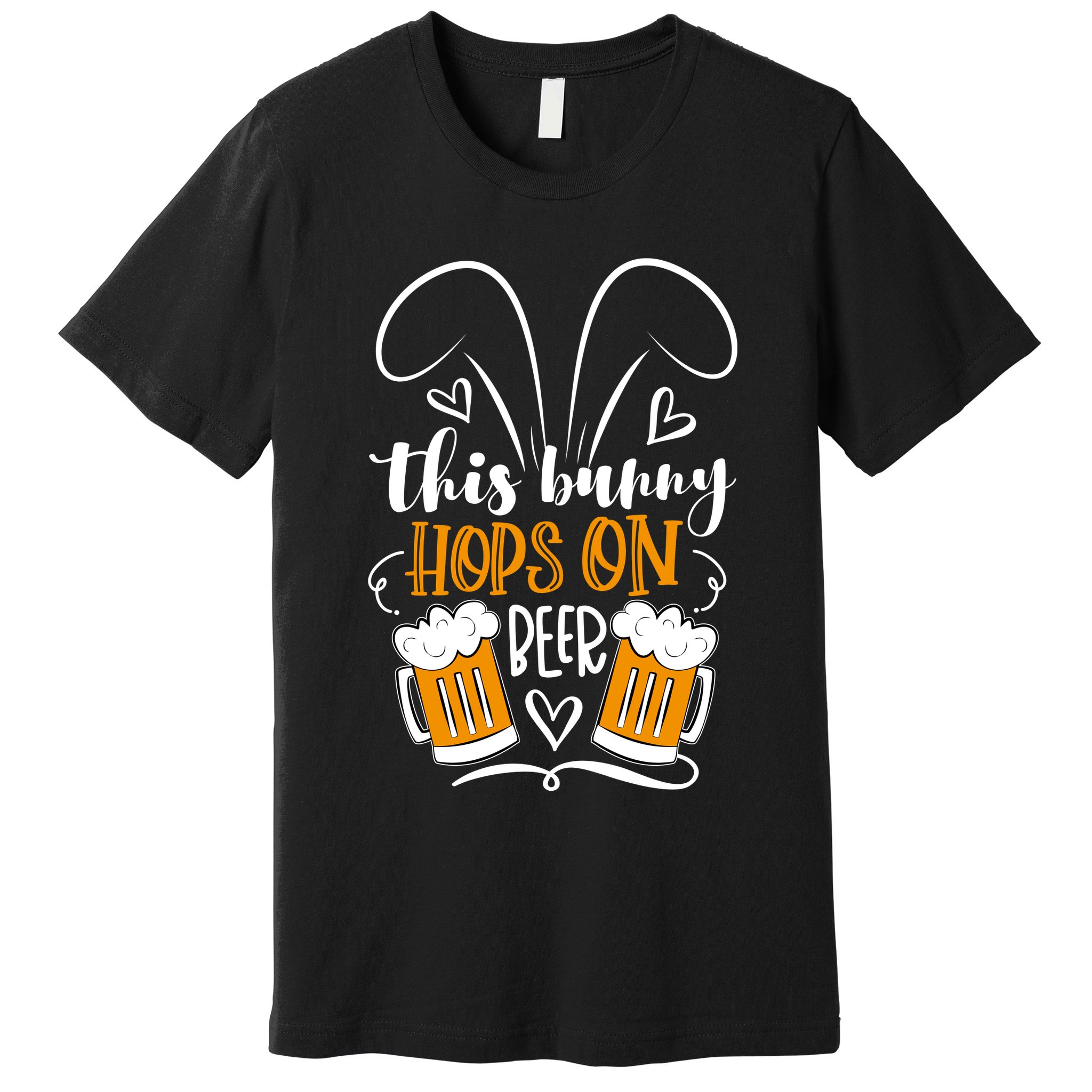 Funny Easter This Bunny Hops On Beer Premium T-Shirt