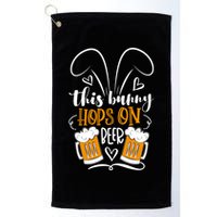 Funny Easter This Bunny Hops On Beer Golf Towel