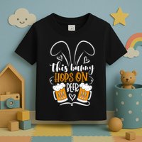 Funny Easter This Bunny Hops On Beer Toddler T-Shirt