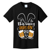 Funny Easter This Bunny Hops On Beer Kids T-Shirt