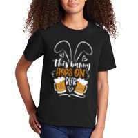 Funny Easter This Bunny Hops On Beer Kids T-Shirt