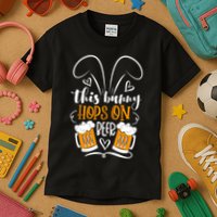 Funny Easter This Bunny Hops On Beer Kids T-Shirt
