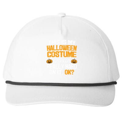 Funny Easy This Is My Halloween Costume DIY Last Minute Snapback Five-Panel Rope Hat