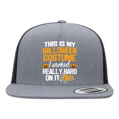 Funny Easy This Is My Halloween Costume DIY Last Minute Flat Bill Trucker Hat