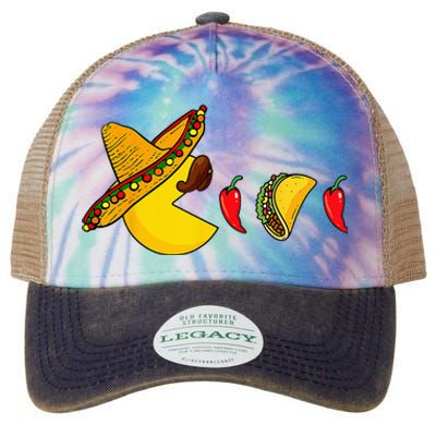 Funny Eating Tacos Cinco De Mayo Mexican Gamer Gaming Gifts Legacy Tie Dye Trucker Hat