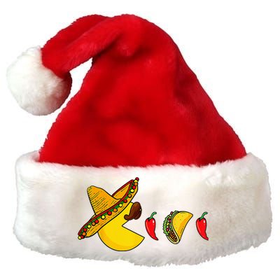 Funny Eating Tacos Cinco De Mayo Mexican Gamer Gaming Gifts Premium Christmas Santa Hat