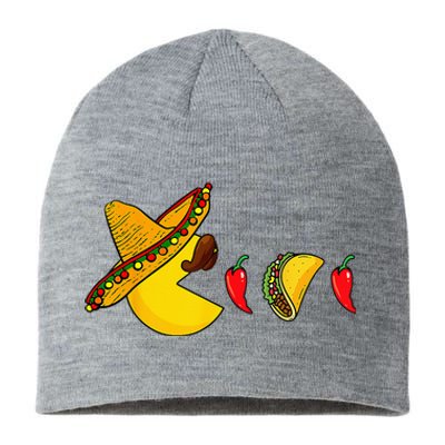 Funny Eating Tacos Cinco De Mayo Mexican Gamer Gaming Gifts Sustainable Beanie