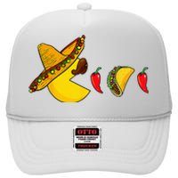 Funny Eating Tacos Cinco De Mayo Mexican Gamer Gaming Gifts High Crown Mesh Back Trucker Hat