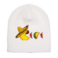 Funny Eating Tacos Cinco De Mayo Mexican Gamer Gaming Gifts Short Acrylic Beanie