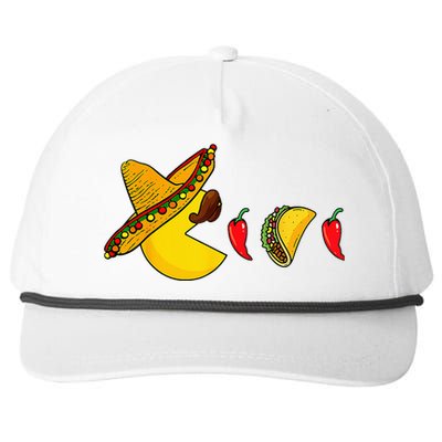 Funny Eating Tacos Cinco De Mayo Mexican Gamer Gaming Gifts Snapback Five-Panel Rope Hat