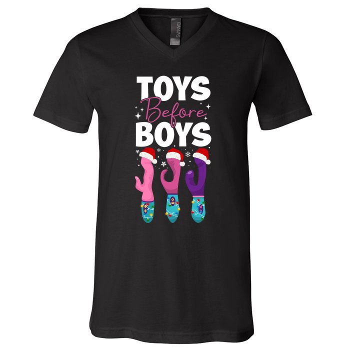 Funny Embarrassing Toys Before Boy Fun Adult Humour V-Neck T-Shirt