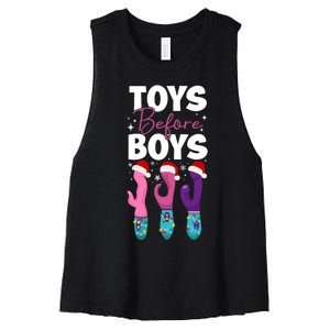 Funny Embarrassing Toys Before Boy Fun Adult Humour Women's Racerback Cropped Tank