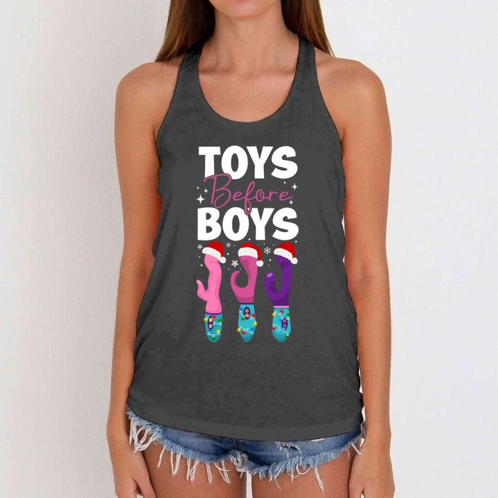 Funny Embarrassing Toys Before Boy Fun Adult Humour Women's Knotted Racerback Tank