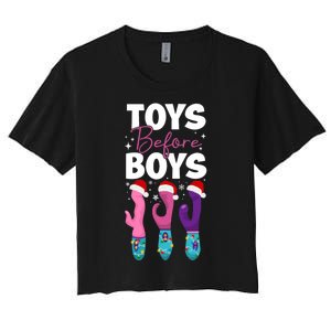 Funny Embarrassing Toys Before Boy Fun Adult Humour Women's Crop Top Tee