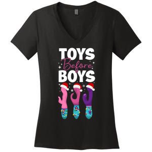 Funny Embarrassing Toys Before Boy Fun Adult Humour Women's V-Neck T-Shirt