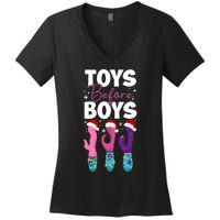 Funny Embarrassing Toys Before Boy Fun Adult Humour Women's V-Neck T-Shirt