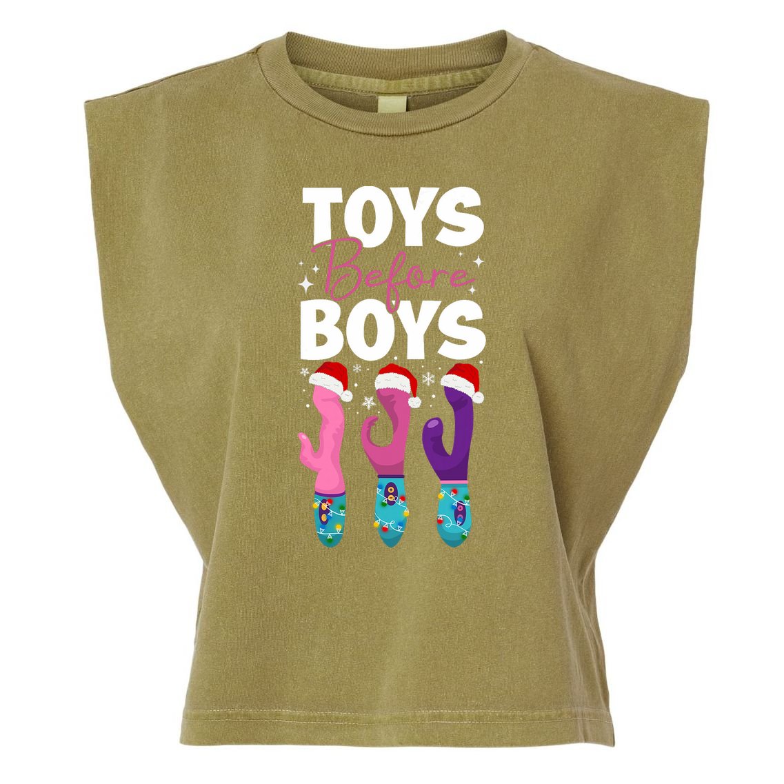Funny Embarrassing Toys Before Boy Fun Adult Humour Garment-Dyed Women's Muscle Tee